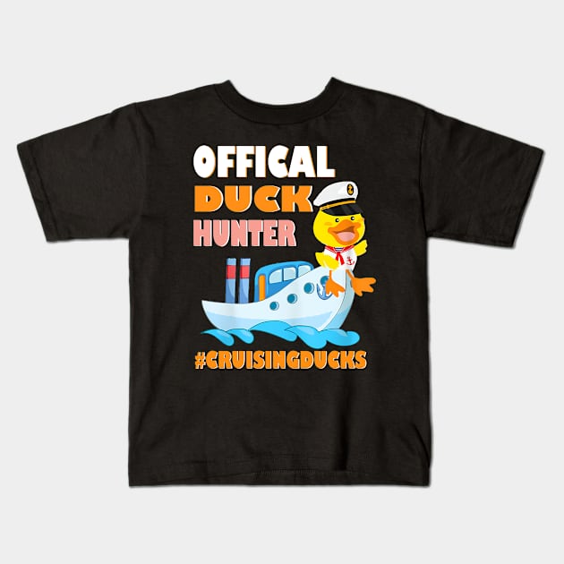 Duck Hunter Funny Duck Cruising Cruise Kids T-Shirt by New Hights